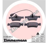 Brake pads 24368.190.2 ZIMMERMANN for VW MULTIVAN Mk V TRANSPORTER Mk V Van
