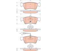 TRW Brake Pad Set GDB1671 - Disc Brake - Fits VW Touareg/Multivan/Transporter