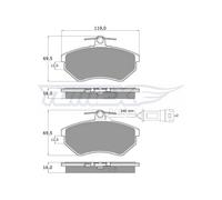 Brake pads Front Axle TX 10-631 TOMEX Brakes for VW CORRADO GOLF III Van