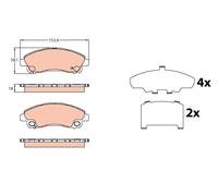 TRW GDB3644 Brake pad set
