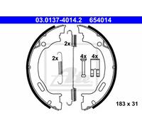ATE Brake Shoe Set 03.0137-4014.2 - Parking Brake for Mercedes-Benz Lancia Chrysler