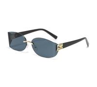 New Brand Glasses for Women, with Stylish Frameless Cut Edges, Providing Protection From The Sun and UV Rays. (black)