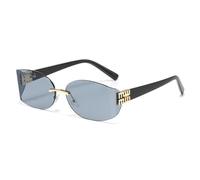 New Brand Glasses for Women, with Stylish Frameless Cut Edges, Providing Protection From The Sun and UV Rays. (grey)