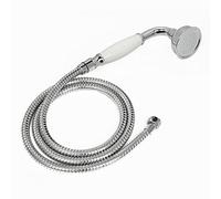 New Brass Ceramics Telephone HandHeld Shower Head with Hose Retro style Gold Finish（without shower head holder) (Shower head + hose, Silver Chrome)