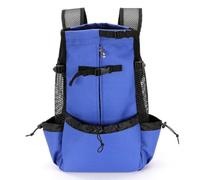 New Breathable Dog Backpack for Small Medium Large Dogs Outdoor Pet Travel Carrier Bag for Golden Retriever Bulldog Bags Comfy & Padded Shoulder Strap,Travel with Your Pet Safety(Size:S,Color:Blue)