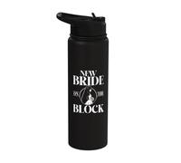 New Bride on the Block Bride to be Stainless Steel Insulated Water Bottle