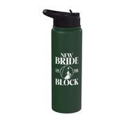 New Bride on the Block Bride to be Stainless Steel Insulated Water Bottle
