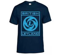 New British Leyland Retro T-Shirt Men's 100% Cotton Austin's Tee Top(Navy,5XL)