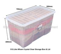 Wham Clip Lid Box 110L Clear