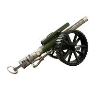New British Mini Firecracker Cannon, 304 Stainless Steel with Recoil Deco, Vintage Style Artillery Ornaments (Blue)