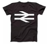 New British Rail As Worn by Men's T-Shirt Cotton Arrows Train(Black,XL)