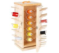 New brothread 129 Spools(DIY) 360° Fully Rotating Wooden Thread Rack/Thread Holder Organizer with Double Doors(Inner Space Hold ≤ 500M Thread Spools) for Sewing, Quilting, Embroidery, Hair-braiding