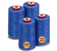 New brothread - 28 Options - 4 Large Cones of 5000M Each All Purpose Polyester Sewing Thread 40S/2 (Tex27) for Sewing, Quilting, Piecing, Serger and Overlock - Patriot Blue