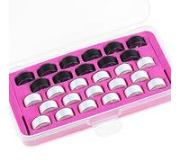 New brothread 28pcs 17White+11Black 60S/2 (90WT) Prewound Bobbin Thread Plastic Size A SA156 for Embroidery and Sewing Machines DIY Embroidery Thread Sewing Thread