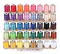 New brothread 40 Brother Colours Polyester Machine Embroidery Thread Kit 500M (550Y) Each Spool for Brother Babylock Janome Singer Pfaff Husqvarna Bernina Embroidery and Sewing Machines