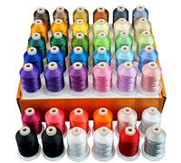 New brothread 42 Spools 1000M (1100Y) Polyester Embroidery Machine Thread Kit for Professional Embroiderer and Beginner