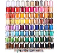 New brothread 80 Spools Janome Colours Polyester Machine Embroidery Thread Kit 500M Each Spool - NewColours Assortment