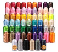 New brothread - All 60 Assorted Colours of Huge Spool 5000M Polyester Machine Embroidery Thread for Commercial and Domestic Embroidery Machines