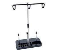 New brothread Light Weight Thread Stand - 3 Spools Holder for Domestic (Home-Base) Embroidery and Sewing Machines - Four Colors for Choices - Black