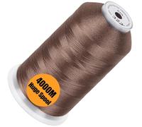 New brothread - Single Huge Spool 4000M/Each Polyester Machine Embroidery Thread 40WT for Commercial and Domestic Machines - Light Brown