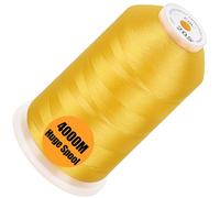 New brothread - Single Huge Spool 4000M/Each Polyester Machine Embroidery Thread 40WT for Commercial and Domestic Machines - Yellow