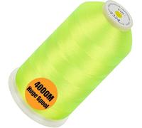 New brothread - Single Huge Spool 4000M/Each Polyester Machine Embroidery Thread 40WT for Commercial and Domestic Machines - Neon Green