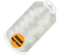New brothread - Single Huge Spool 4000M/Each Polyester Machine Embroidery Thread 40WT for Commercial and Domestic Machines - Ivory White(Janome Color)