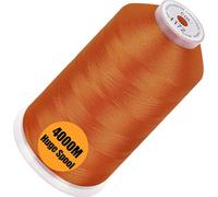 New brothread - Single Huge Spool 4000M/Each Polyester Machine Embroidery Thread 40WT for Commercial and Domestic Machines - Orange
