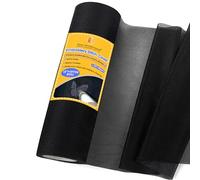 New brothread Soft & Cozy Embroidery Stitch Cover 12"x10yd (30.5cmx9.1meter) Fusible Iron-on Light Weight Embroidery Stabilizer, Cover The Back of Embroidery - Black