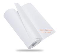 New brothread Sticky Self-Adhesive Tear Away Embroidery Stabilizer Backing 12"x10Yd (30.5cmx9M) roll - Medium Weight for Napped Fabric & Hoop Less Embroidery