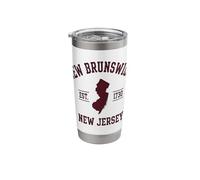 New Brunswick New Jersey Est 1730 Vintage Stainless Steel Insulated Tumbler