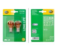 HELLA Halogen-Bulb - PY21W - Long Life - 12V - 21W - Quantity: 2 8GA006841-133