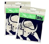 New BULL BRAND 250 Menthol Slim Filter Tips 6MM RESEALABLE Bag Cigarette Tobacco