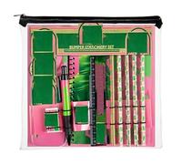 New Bumper Stationery Set, Jot Down Magical Spells, Including Ruler, A5 Notebook, Pencil Case, Eraser, Ballpoint, Pen, Pencil & 4 x Colouring Pencils, A Great Gift for Kids.