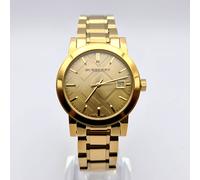 NEW BURBERRY BU9134 THE CITY STAINLESS YELLOW GOLD TONE WOMEN'S WATCH