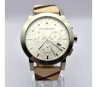 New Burberry BU9357 The City Haymarket Check Fabric Men's Watch