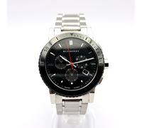 NEW BURBERRY BU9380 STAINLESS STEEL BLACK DIAL CHRONOGRAPH MEN'S WATCH