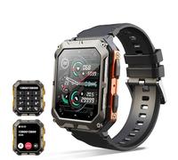New C20 Pro Smart Watch Men Voice Assistant BT Wireless Call Business Outdoor Sports IP68 Waterproof Wristwatch For Android iOS (orange)