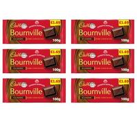 New Cad Bournville Classic Dark Chocolate Bar PMP 100g Pack of 6, | Delightful Treats | Gift for All Occasions By Experts Supplies