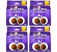 New Cad Dairy Milk Chocolate Buttons, Orange, Oreo Bites, Curly Wurly, Wispa Bitsa, Caramel Nibbles Bag £1.85 PMP 85g Perfect for Christmas & New Year 2025 (x4, Dairy Milk Buttons Bag)