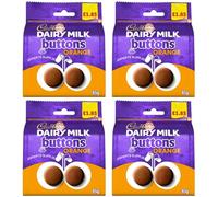 New Cad Dairy Milk Chocolate Buttons, Orange, Oreo Bites, Curly Wurly, Wispa Bitsa, Caramel Nibbles Bag £1.85 PMP 85g Perfect for Christmas & New Year 2025 (x4, Orange Buttons Bag)