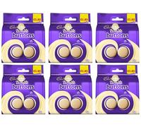New Cad Dairy Milk Chocolate Buttons, Orange, Oreo Bites, Curly Wurly, Wispa Bitsa, Caramel Nibbles Bag £1.85 PMP 85g Perfect for Christmas & New Year 2025 (x6, White Buttons Bag)
