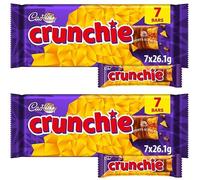 New Cad Dairy Milk Chocolate Wispa, Crunchie, Twirl, Caramel, Double decker Bars Multipack NewMars & NewSnickers Milk Chocolate Perfect for Sharing (x2, Crunchie Multipack)