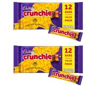New Cad Dairy Milk Chocolate Wispa, Crunchie, Twirl, Caramel, Double decker Bars Multipack NewMars & NewSnickers Milk Chocolate Perfect for Sharing (x2, 12 Crunchie Multipack 313g)