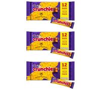 New Cad Dairy Milk Chocolate Wispa, Crunchie, Twirl, Caramel, Double decker Bars Multipack NewMars & NewSnickers Milk Chocolate Perfect for Sharing (x3, 12 Crunchie Multipack 313g)