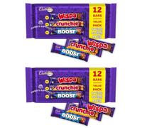 New Cad Dairy Milk Chocolate Wispa, Crunchie, Twirl, Caramel, Double decker Bars Multipack NewMars & NewSnickers Milk Chocolate Perfect for Sharing (x2, 12 Mixed Multipack 347g)