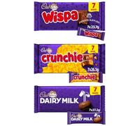 New Cad Dairy Milk Chocolate Wispa, Crunchie, Twirl, Caramel, Double decker Bars Multipack NewMars & NewSnickers Milk Chocolate Perfect for Sharing (x3, Mixed Multipack)