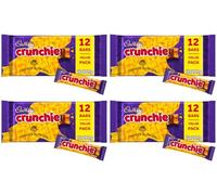New Cad Dairy Milk Chocolate Wispa, Crunchie, Twirl, Caramel, Double decker Bars Multipack NewMars & NewSnickers Milk Chocolate Perfect for Sharing (x4, 12 Crunchie Multipack 313g)