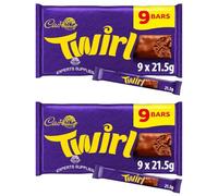 New Cad Dairy Milk Chocolate Wispa, Crunchie, Twirl, Caramel, Double decker Bars Multipack NewMars & NewSnickers Milk Chocolate Perfect for Sharing (x2, Twirl Multipack)
