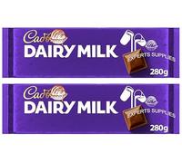 New Cad Dairy Milk Chocolate XL Block 280g, Pack of 2, Milk Chocolate Dairy Milk Bar, Perfect for Sharing and Gifting